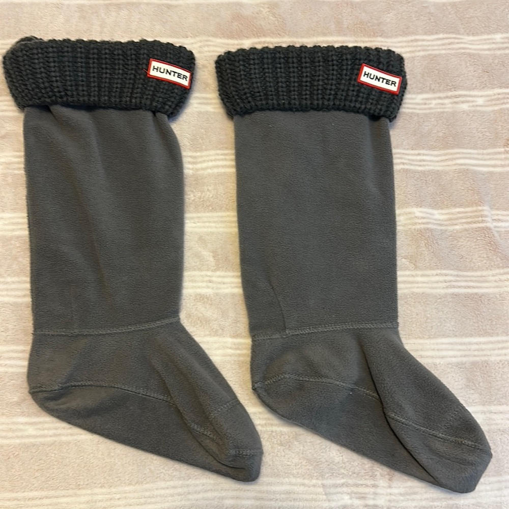Hunter boots fleece liners. Gray size medium. Women’s size medium